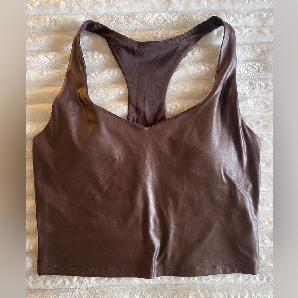 Fabletics Faux Leather Workout Top